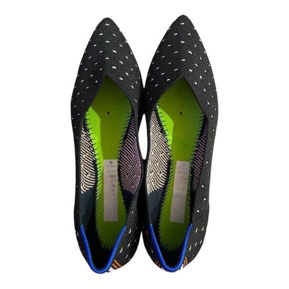 Rothy’s The Point Ivory Dots Prints Ballet Flats Size 8.5 - Picture 6 of 8